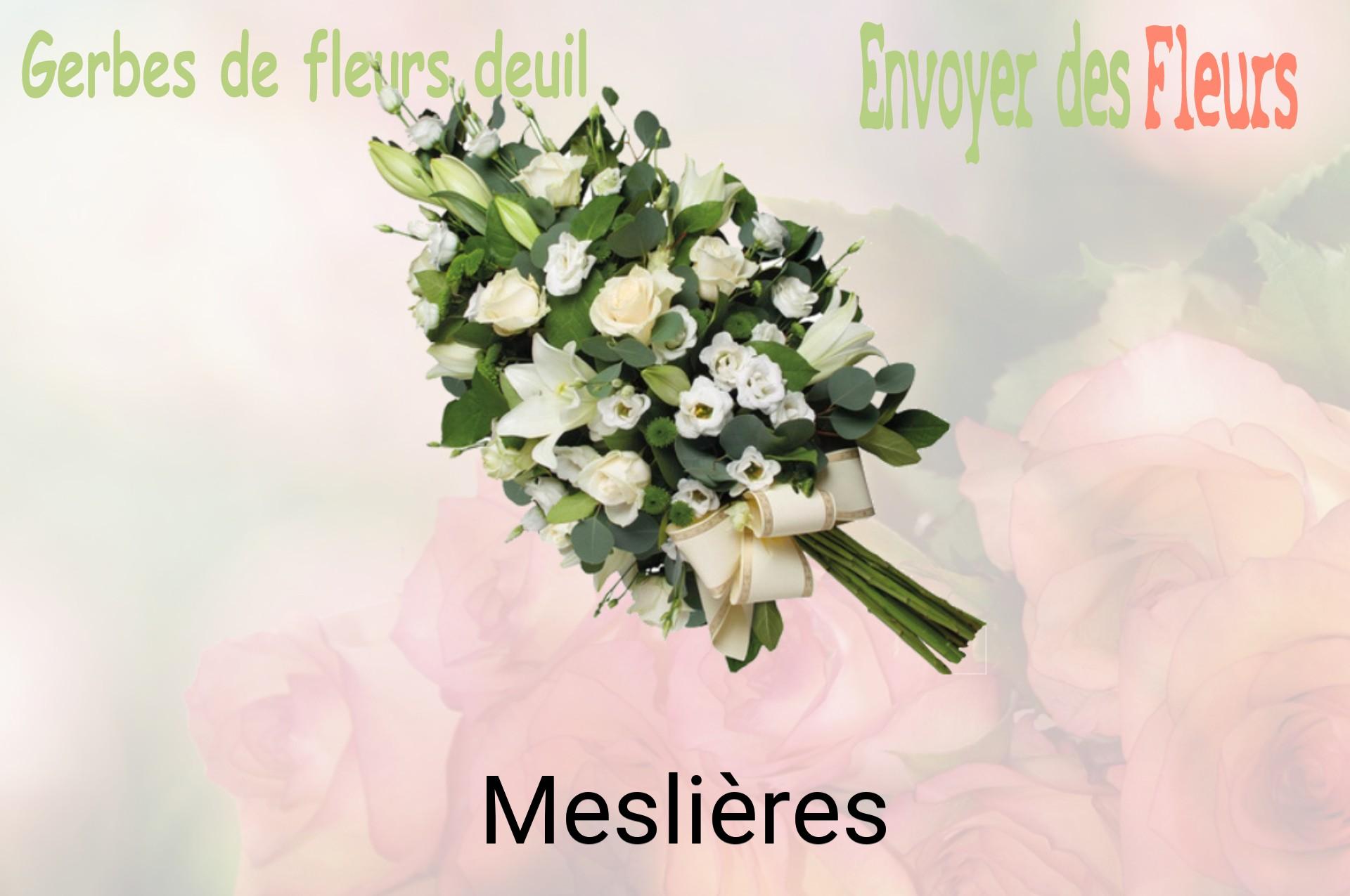 Gerbe de fleurs de deuil livrée à Meslières